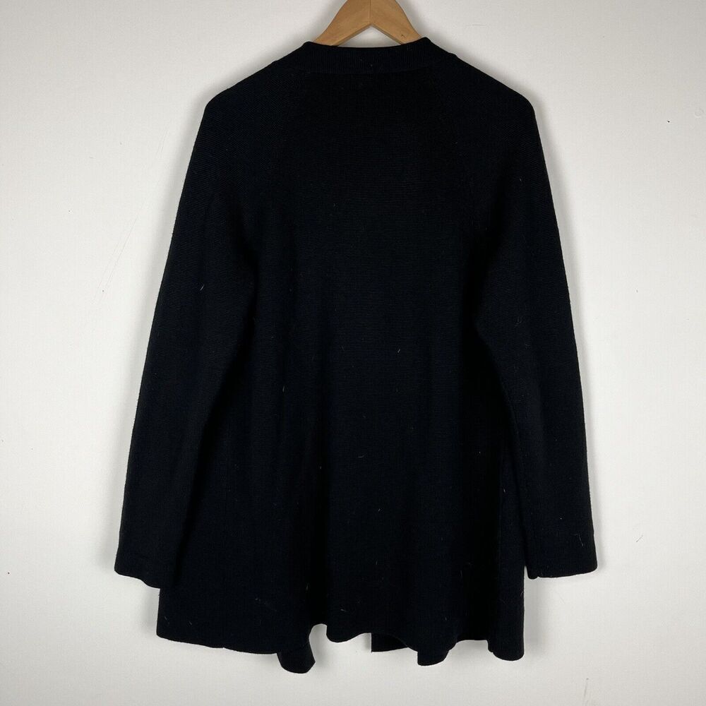 Talbots‎ Merino Wool Black Open Front Jacket Large​​​ - Picture 2 of 5